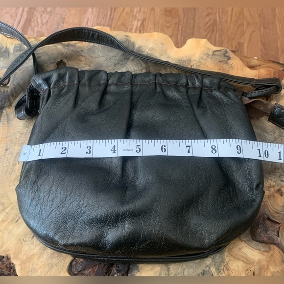 Vintage COMTESSE Black Leather Kiss-Lock Frame Bag - Picture 7 of 8